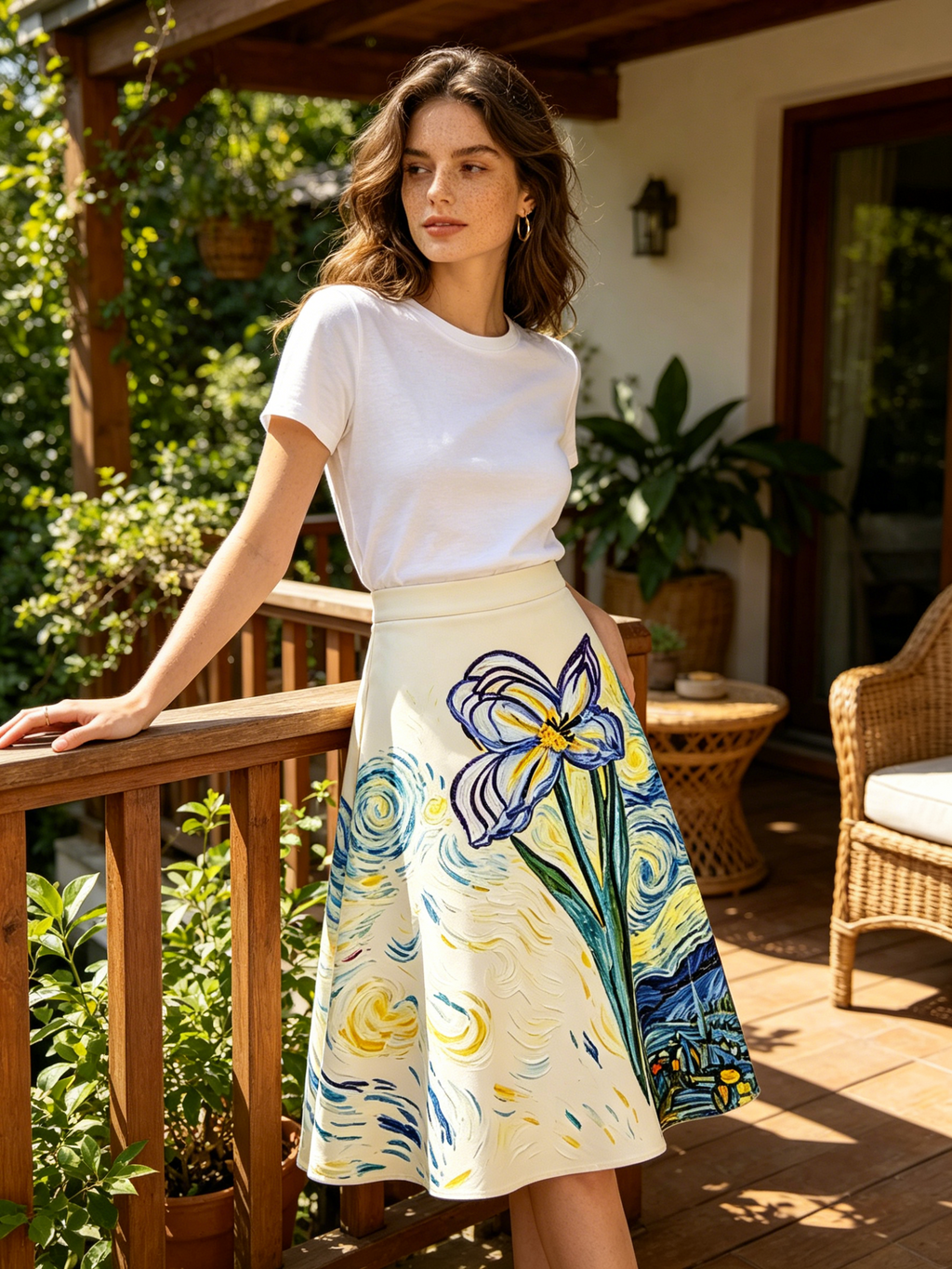 Terracotta Waist Tie Maxi Skirt
