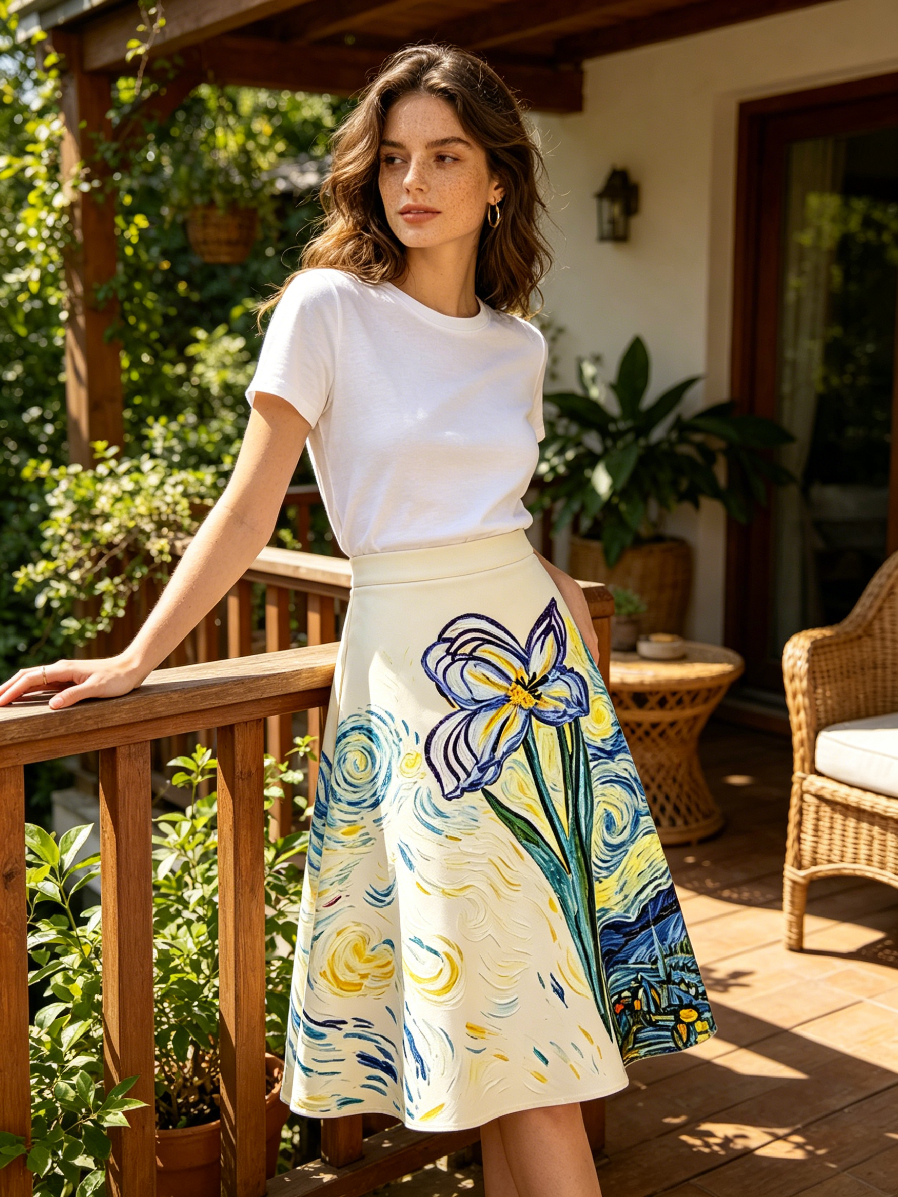 Terracotta Waist Tie Maxi Skirt
