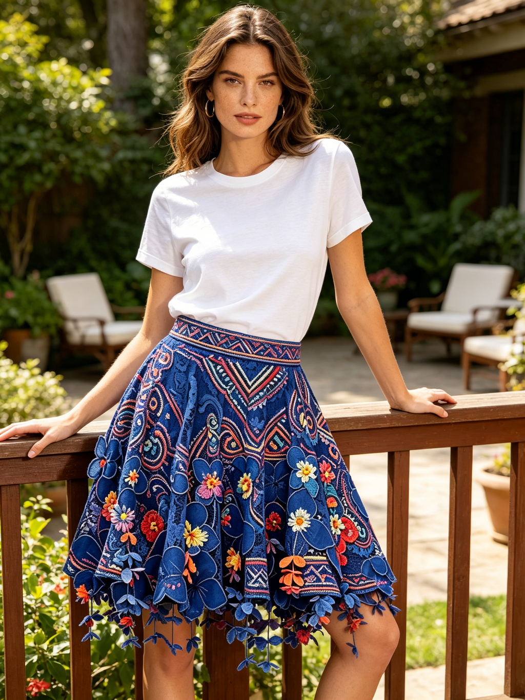 Black Satin Side Slit Midi Skirt