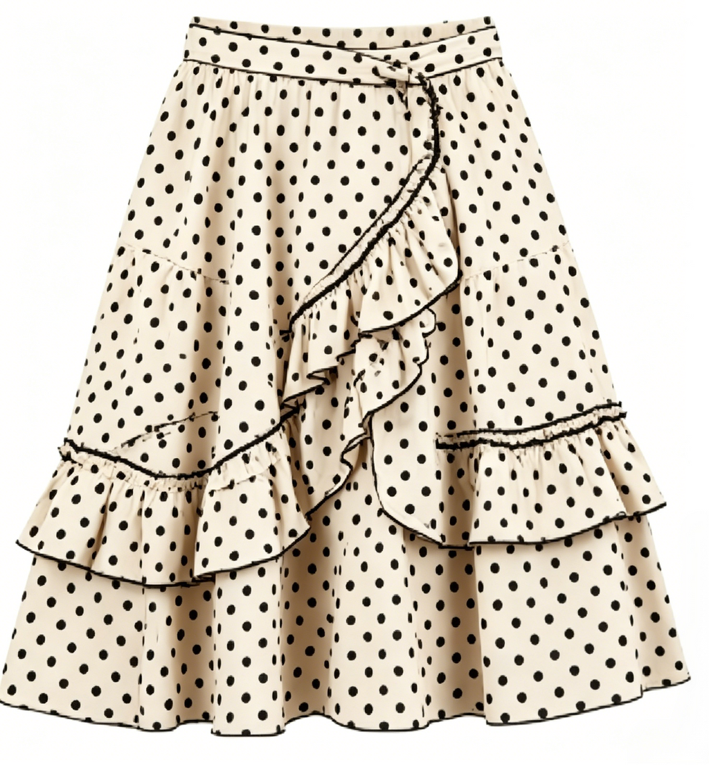 Olive Pleated High Waist Midi Skirt