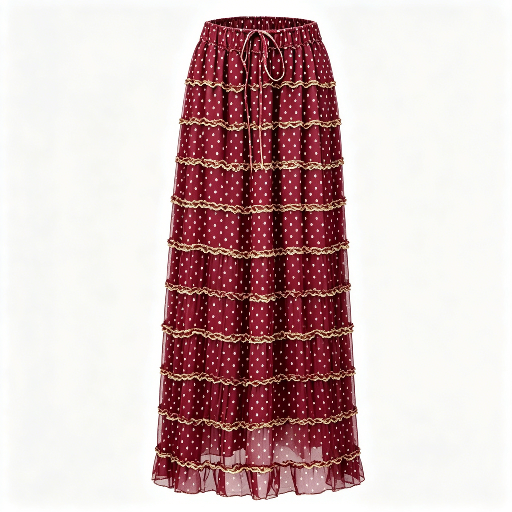 Navy Wrap Front Midi Skirt