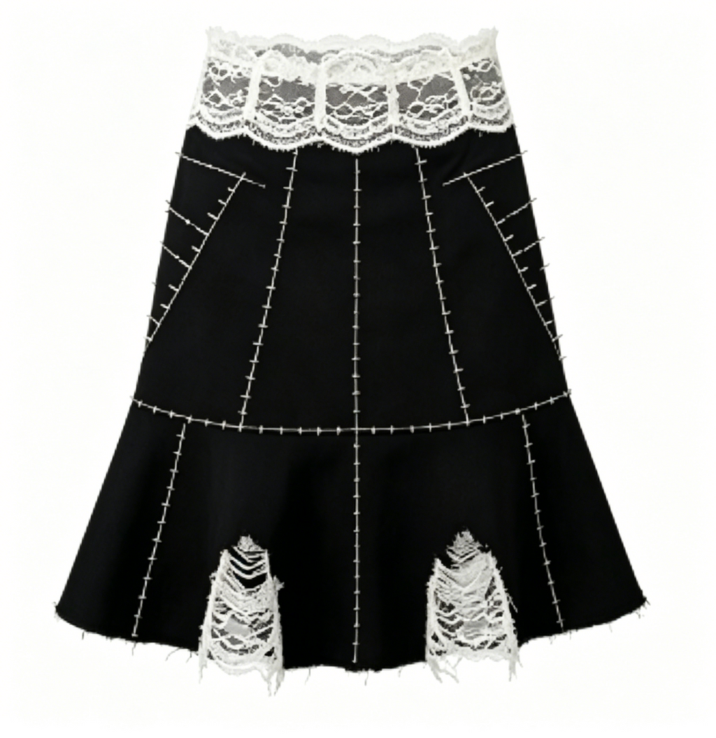 Khaki Cargo Pocket Midi Skirt