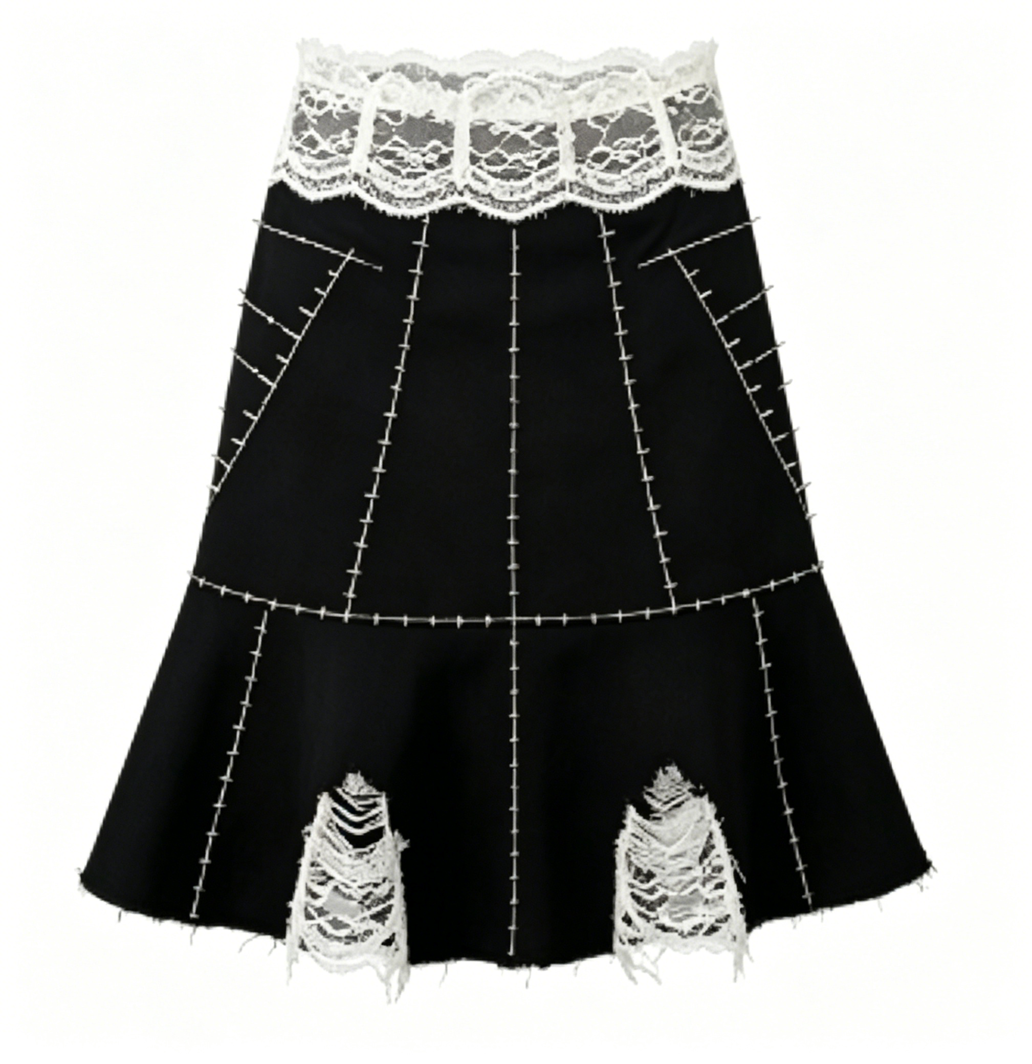Khaki Cargo Pocket Midi Skirt